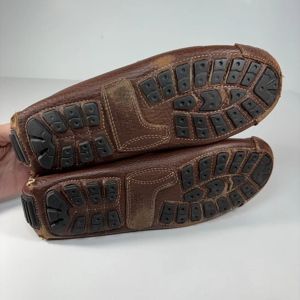 Brooks Brothers Men's‎ Brown Pebble Grain Penny Loafer Moccasin Drivers 8.5 M